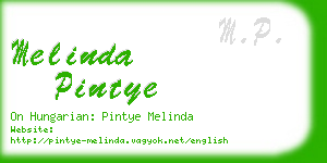 melinda pintye business card